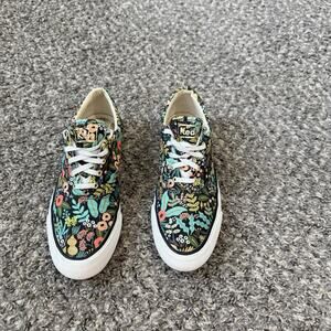 Keds Rifle Paper Co Lourdes Floral Anchor Sneakers Shoes Women’s 7.5 Lace Up
